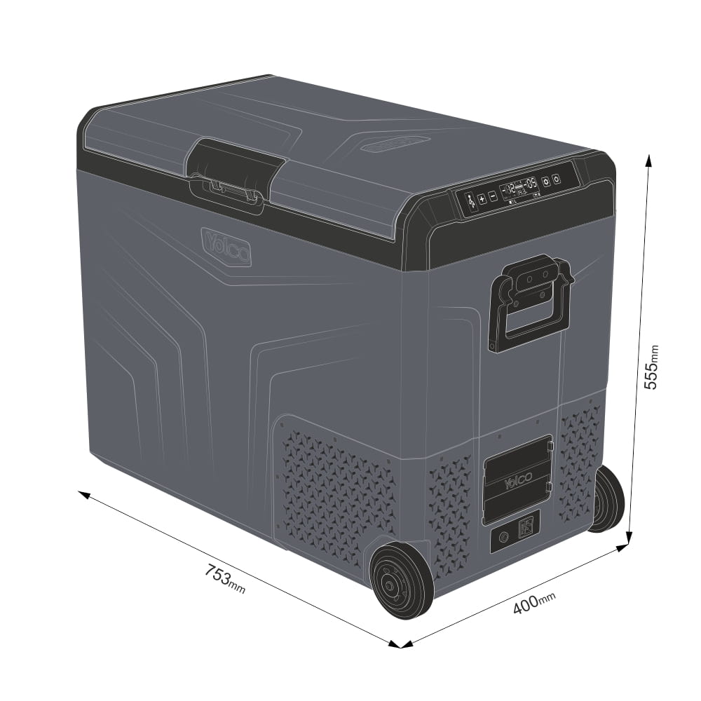 Przenośna lodówka kompresorowa Yolco TCX60 Carbon