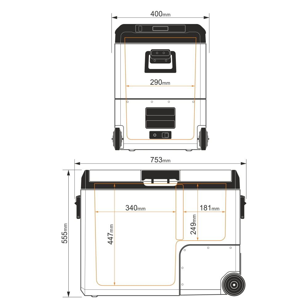 Przenośna lodówka kompresorowa Yolco TCX60 Carbon